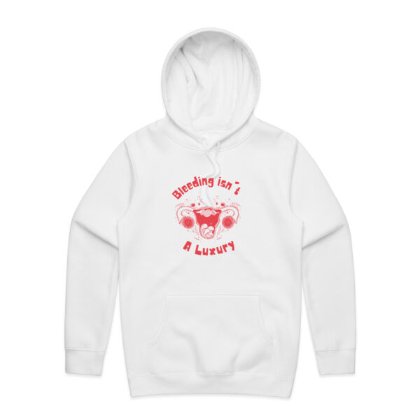Bleeding isn't A luxury - big logo  - Mens Stencil Hoodie Thumbnail