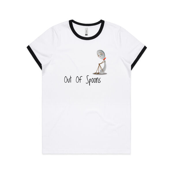 Out Of Spoons Women's Ringer Tee Thumbnail