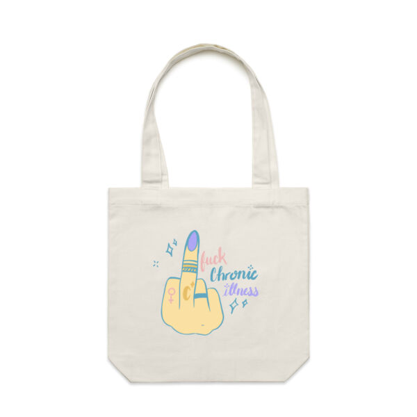 Mens Ringer Tee F Chronic Illness - Carrie Tote Bag  Thumbnail